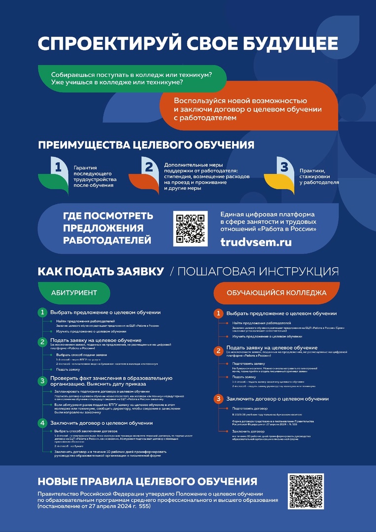 Памятка об организации целевого обучения.